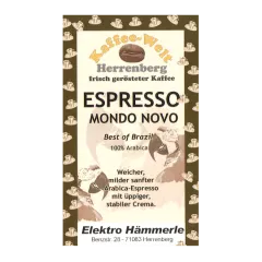 Espresso Brasilien Mondo Novo